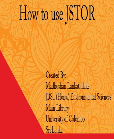 How to use JSTOR