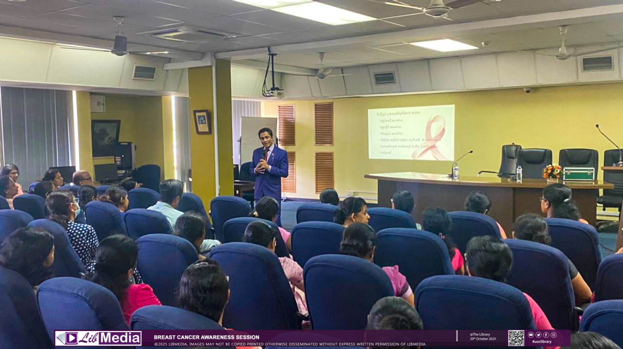 Breast Cancer Awareness Session at the Main Library, University of Colombo Breast Cancer Awareness Session at the Main Library, University of Colombo