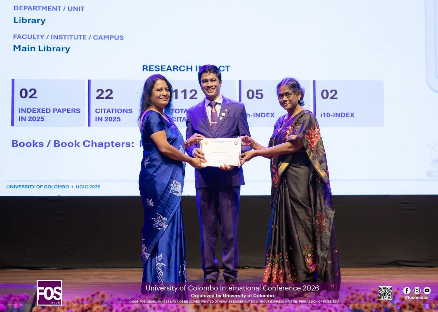 University of Colombo Library Academics Receive Senate Awards for Research Excellence